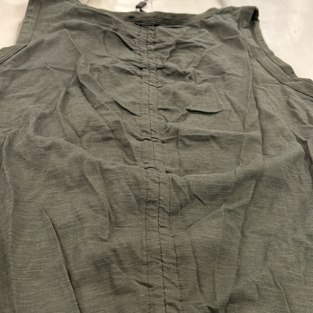 Cable & Gauge Olive Sleeveless Embroidered Sleeveless Top-XL - Picture 11 of 11